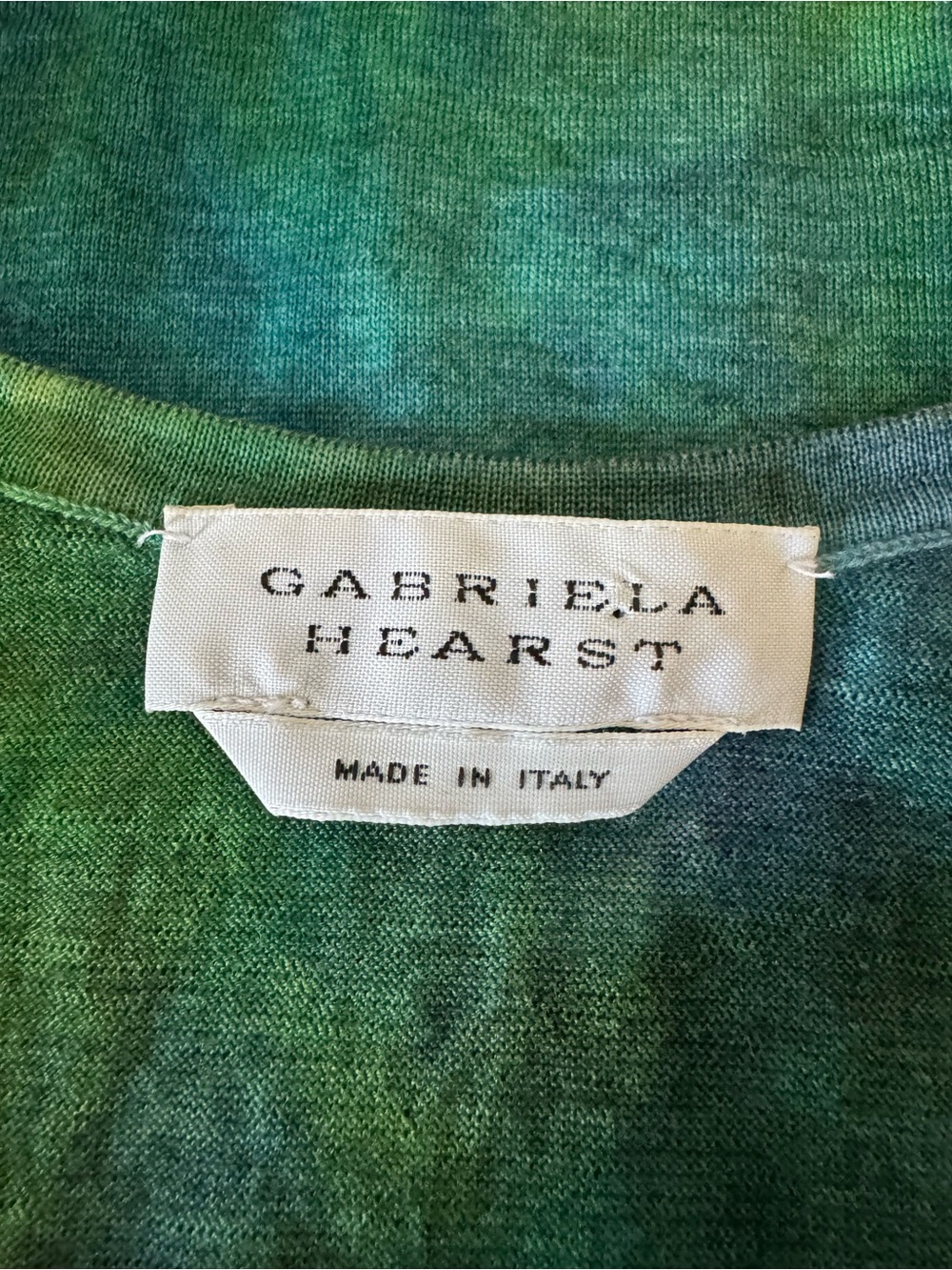 Gabriela Hearst Cashmere Silk 2 Pc Set XS/S Blue Green Tie Dye Cardigan Tank - Picture 13 of 16